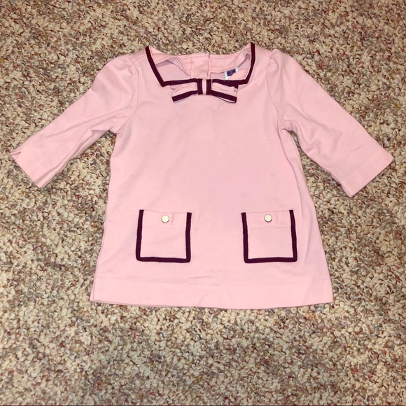 Girls Pink and Navy Dress - Picture 1 of 5